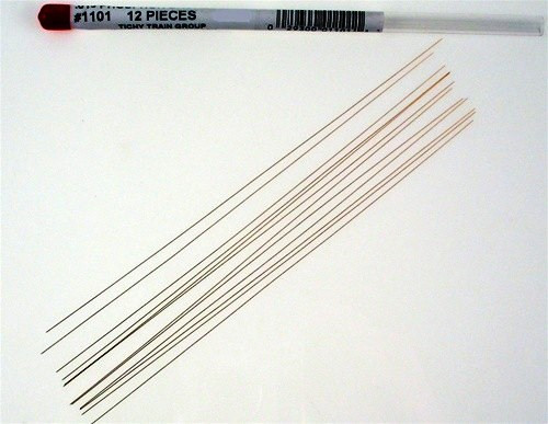 .010 Phosphor Bronze 8" Wire (12) Tichy Trains