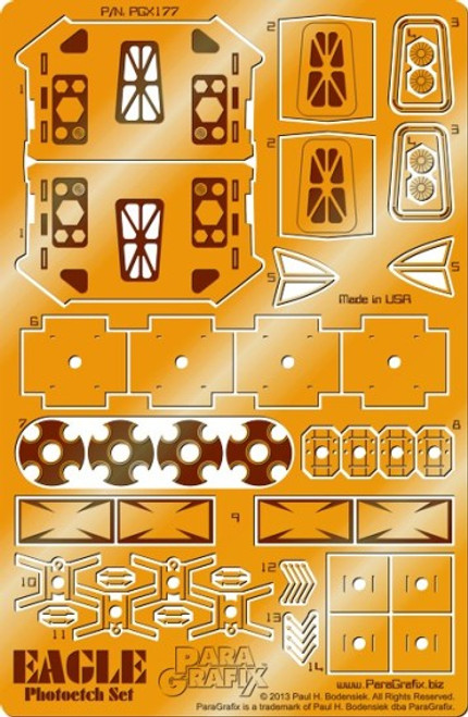 Space 1999 Eagle Photo-Etch Detail Set for MPC (old tool) 1/72 Paragrafix
