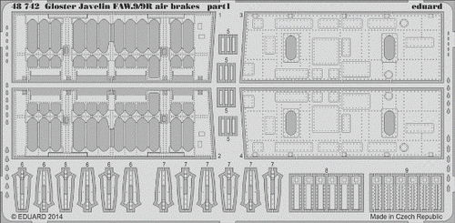 Gloster Javelin FAW 9/9R Air Brakes for ARX 1/48 Eduard