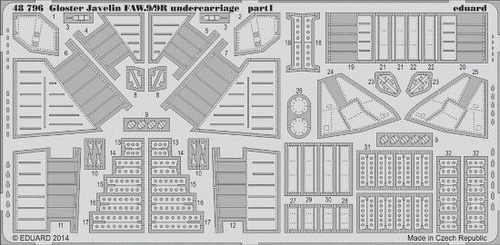 Gloster Javelin FAW 9/9R Undercarriage for ARX 1/48 Eduard