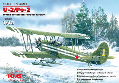 U-2/Po-2 WWII Soviet Multi-Purpose Aircraft 1/48 ICM Models