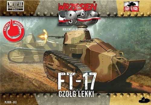 FT17 Light Tank w/Octagonal Turret & Machine Gun 1/72 First To Fight Models