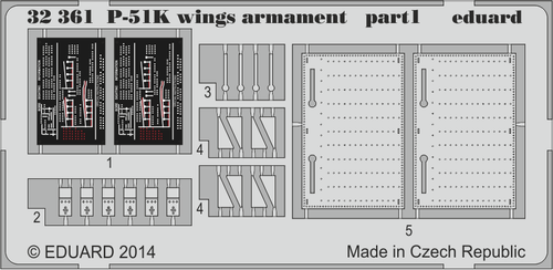 P-51K Wings Armament for DML 1/32 Eduard