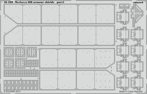 Merkava IID Armor Shields for ACD 1/35  Eduard