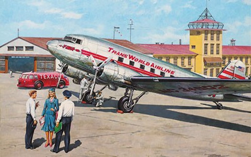 DC-3 Trans World Airlines Airliner 1/144 Roden