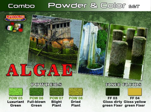 Algae Powder & Color Acrylic Set (6 22ml Bottles) Lifecolor