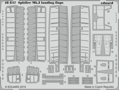 Spitfire Mk I Landing Flaps for AIR 1/48 Eduard