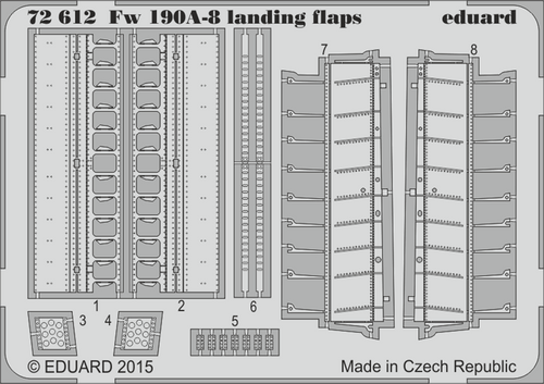 Fw 190A-8 Landing Flaps for EDU 1/72 Eduard