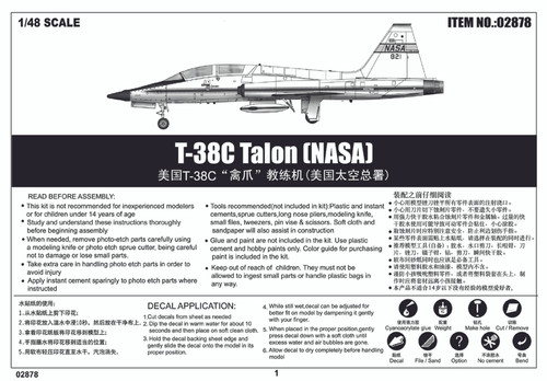 USAF T-38C Talon NASA Jet Trainer 1/48 Trumpeter