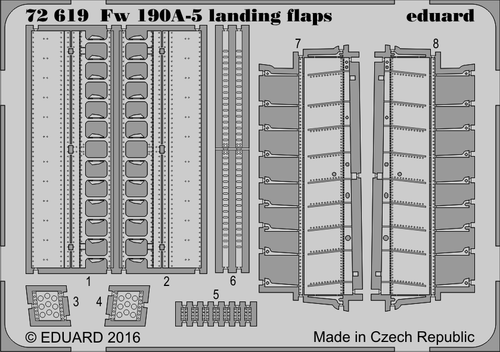 Fw 190A-5 Landing Flaps for EDU 1/72 Eduard