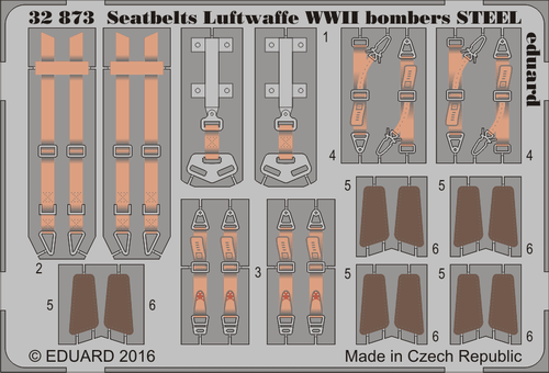 Seatbelts Luftwaffe Steel Bomber WWII (Painted) 1/32 Eduard