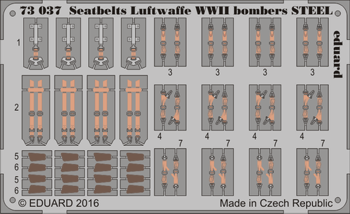 Seatbelts Luftwaffe Steel Bomber WWII (Painted) 1/72 Eduard