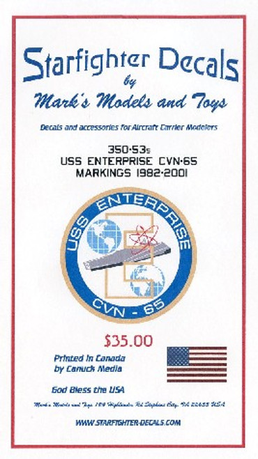 USS Enterprise CVN-65 1982-01 for TAM 1/350 Starfighter Decals