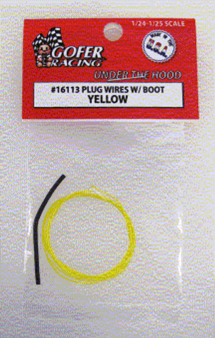 Yellow Plug Wire 2ft. w/Plug Boot Material 1/24-1/25 Gofer Racing Decals