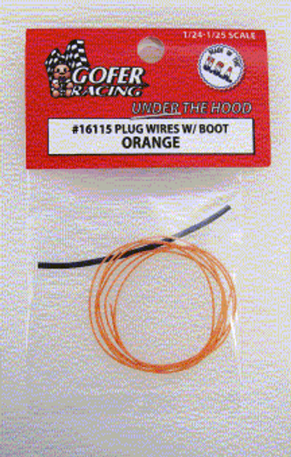 Orange Plug Wire 2ft. w/Plug Boot Material 1/24-1/25 Gofer Racing Decals