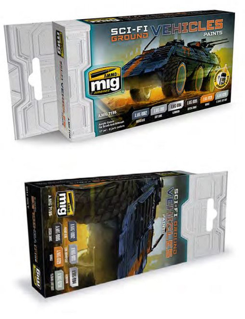 Sci-Fi Ground Vehicles Acrylic Paint Set (6 colors) AMMO of Mig Jimenez