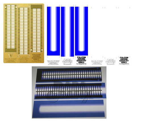 DeAgostini Millennium Falcon Engine Grill Photo-Etch & Backlighting Film Blue/White Set 1/43 Paragrafix