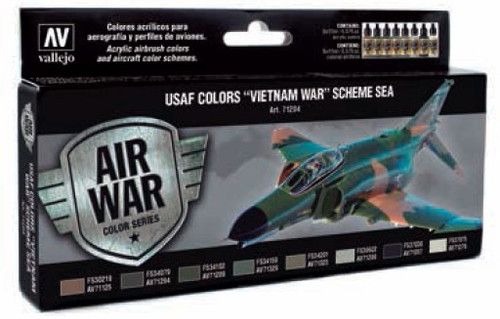 USAF Vietnam War SEA (South East Asia) Model Air Paint Set (8 Colors) 17ml Vallejo Paint