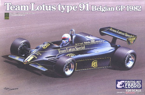 1982 Lotus Type 91 Team Lotus F1 Belgian Grand Prix Race Car 1/20 Ebbro