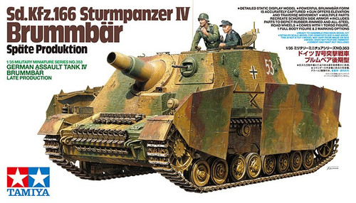 German SdKfz 166 Sturmpanzer IV Brummbar Late Production Assault Tank 1/35 Tamiya