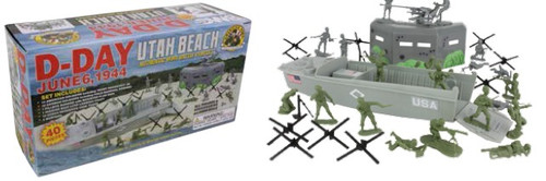 D-Day Utah Beach Diorama Playset (40pcs) 54mm BMC Toys