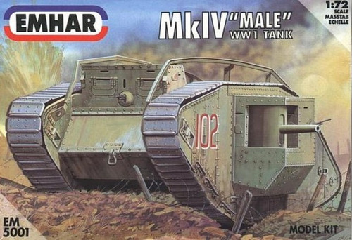 WWI Male Mk IV Heavy Battle Tank 1/72 Emhar
