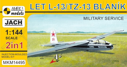 LET L13/TZ13 Blanik Military Service Two-Seater Glider (2 in 1) 1/144 Mark I Models