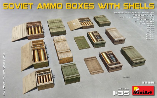 Soviet Ammo Boxes w/Shells 1/35 Miniart Models