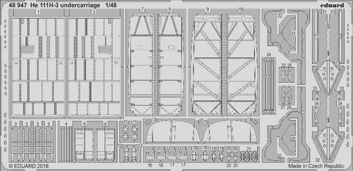 He 111H-3 Undercarriage for ICM 1/48 Eduard