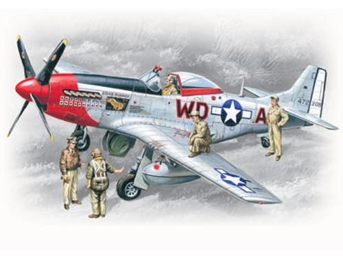 Mustang P-51D with USAAF Pilots & Ground Personnel 1/48 ICM Models