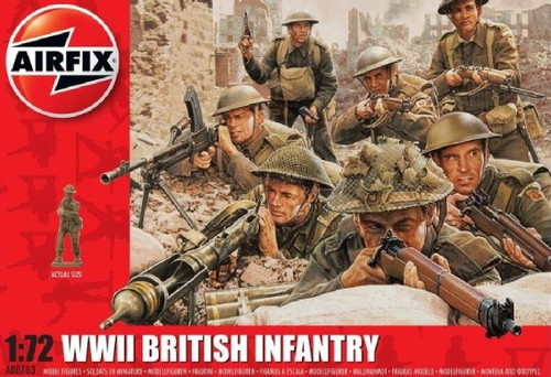WWII British Infantry Figure Set (48) 1/72 Airfix