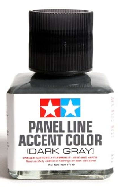 Dark Gray Panel Line Accent Color (40ml Bottle) Tamiya