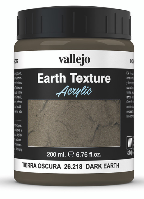 Dark Earth Texture Effect 200ml Bottle Vallejo Paint