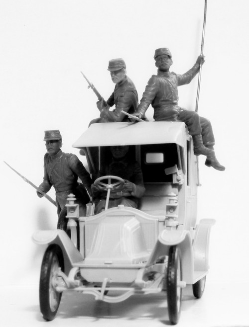 Taxi Car w/4 French Infantry Battle of the Marne 1914 1/35 ICM Models