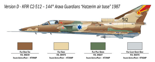 Kfir C2 Israel Jet Fighter 1/72 Italeri