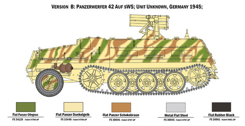 Panzerwerfer 42 w/sWS 15cm Nebelwerfer German Rocket Launcher 1/35 Italeri