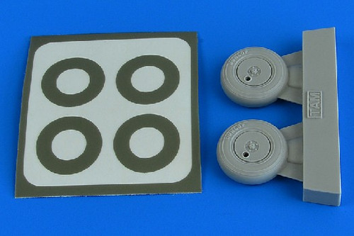 Spitfire Mk I Wheels w/Covers & Paint Masks For TAM 1/48 Aires