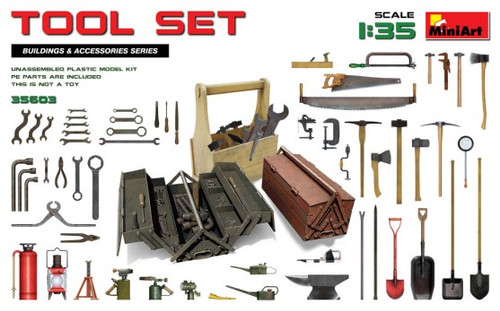 Tool Set: Various Tools & Boxes 1/35 Miniart Models