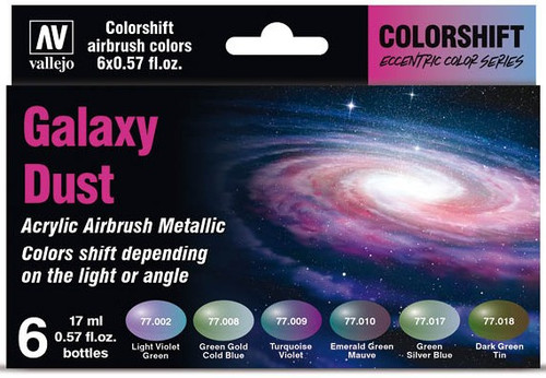 17ml Bottles Galaxy Dust Colorshift Metallic Paint Set (6 Colors) Vallejo Paints