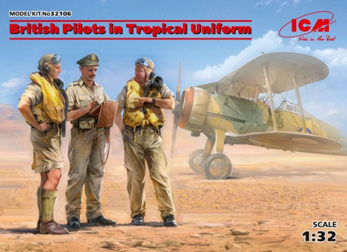 British Pilots in Tropical Uniform 1939-1943 (3) 1/32 ICM Models