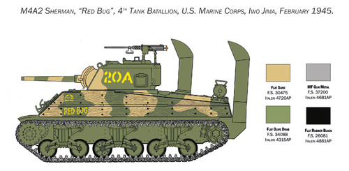 M4 Sherman US Marine Corps Tank 1/35 Italeri