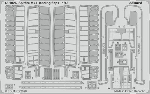 Spitfire Mk I Landing Flaps for EDU 1/48 Eduard