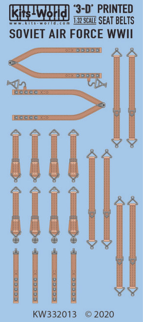 3D Color Seatbelts WWII Soviet Air Force Yakovlev & Lavochkin Aircraft 1/32 Warbird Decals
