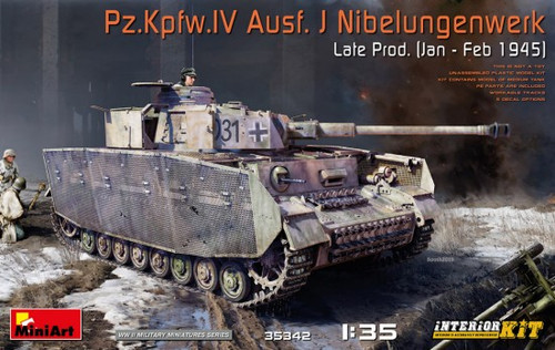 WWII PzKpfw IV Ausf J Nibelungenwerk Late Production Tank w/Full Interior 1/35 Miniart