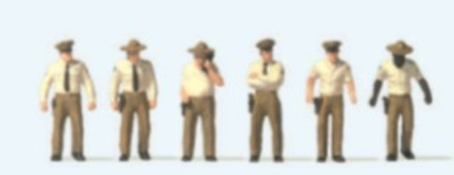 US Sheriff Deputies (6) HO Scale Preiser Models