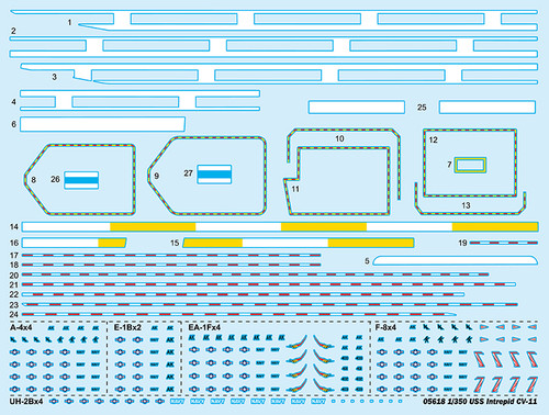 USS Intrepid CV-11 Aircraft Carrier 1/350 Trumpeter