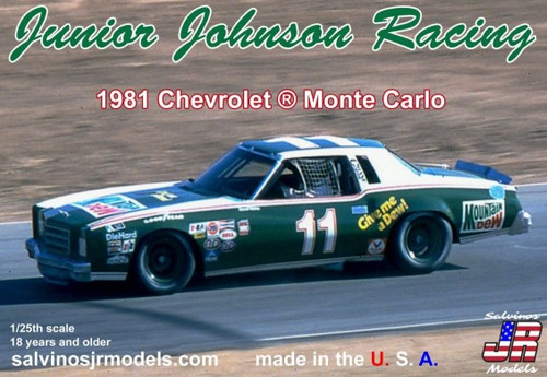 Junior Johnson Racing Darrell Waltrip #11 Chevrolet Monte Carlo 1981 Race Car 1/24 Salvinos JR