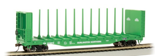 52' Center-Beam Flatcar w/Bulkheads Burlington Northern #615816 HO Scale Bachmann Trains