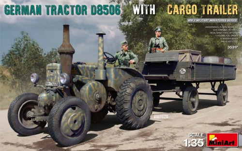 German D8506 Military Tractor with Cargo Trailer 1/35 Miniart