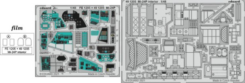 Mi-24P Interior for ZVE (Painted) 1/48 Aircraft- Eduard